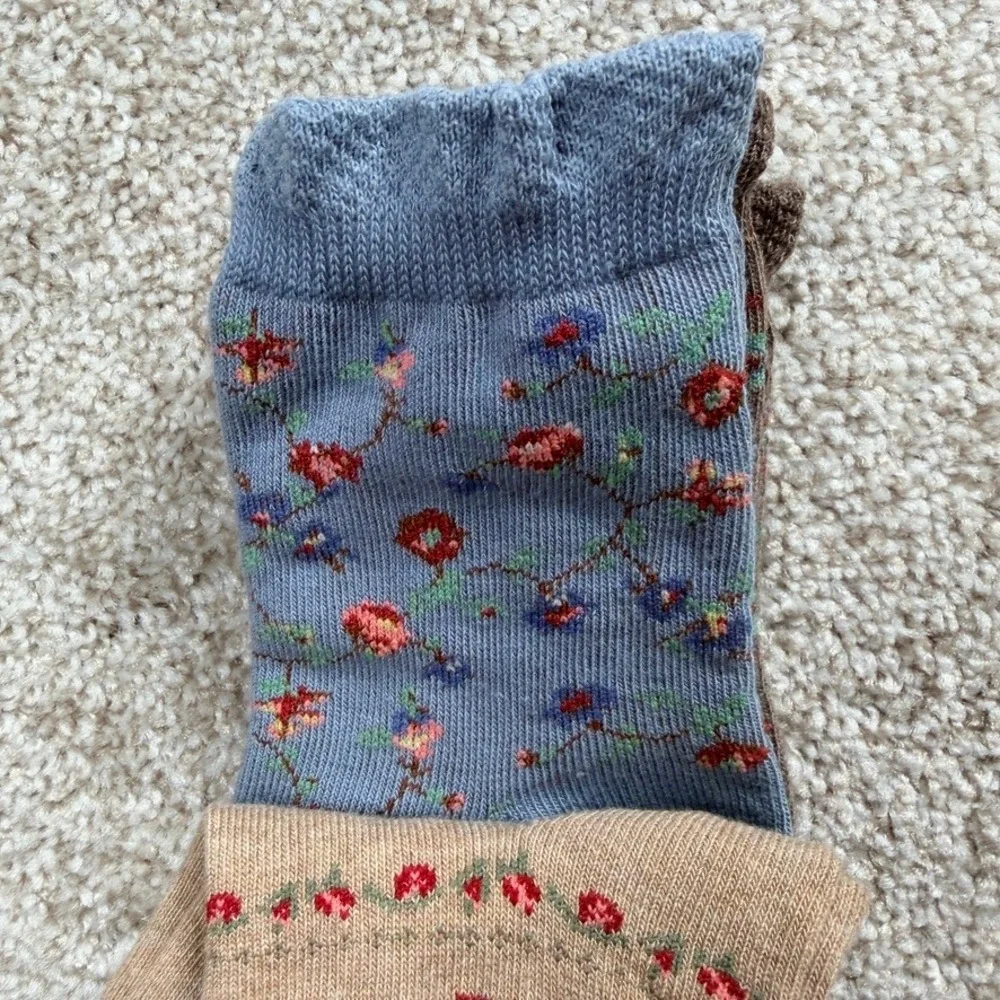 Polo Ralph Lauren Girls 3-Pack Crew Socks 2-4T Floral Fair Isle Alphabet NWT